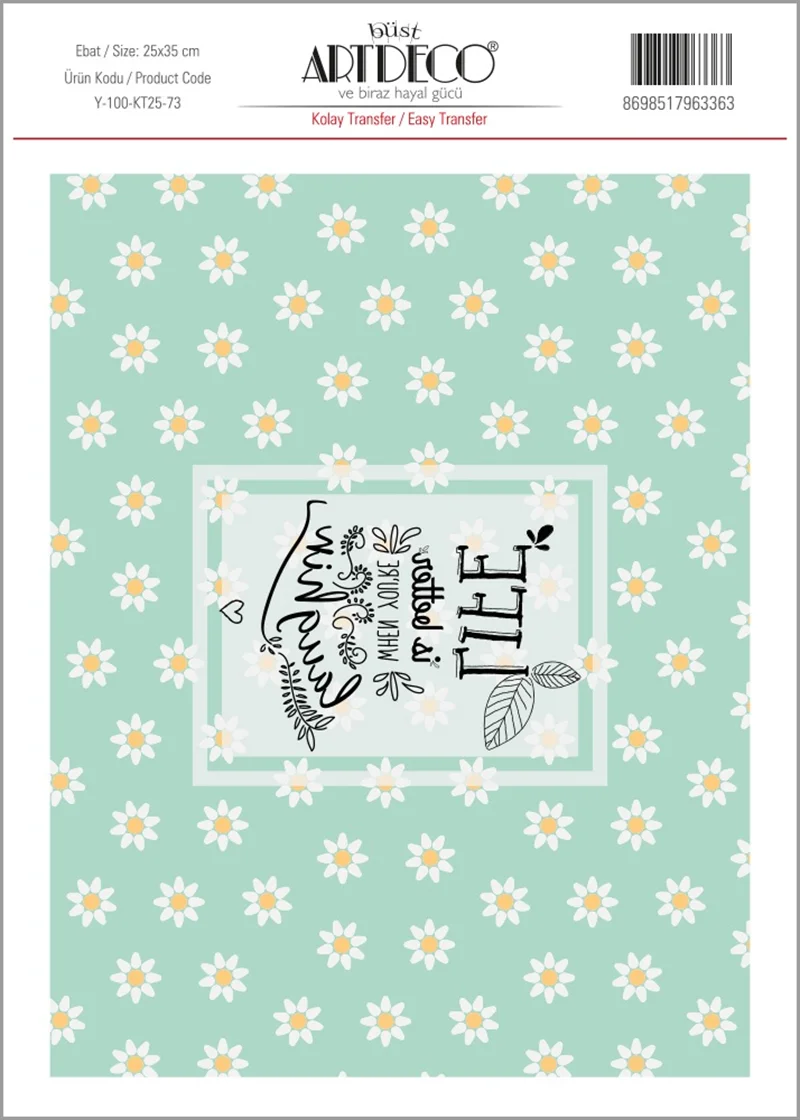 ARTDECO KOLAY TRANSFER 25x35 CM NO:73 Y-100-KT25-73