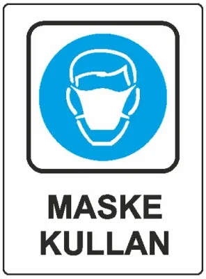 EKSTRAFİX UYARI LEVHASI 204 YUL-410 25x35 CM MASKE KULLAN,