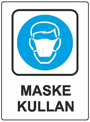 EKSTRAFİX UYARI LEVHASI 204 YUL-410 25x35 CM MASKE KULLAN,