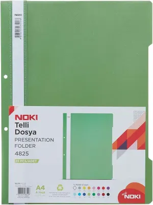 NOKİ TELLİ DOSYA XL 4825 A.YEŞİL 25 Lİ 4825-150
