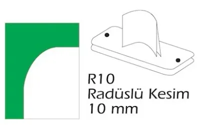 MAPİ RADÜSLÜ KESEN BIÇAK R10 10 MM 915 12 14