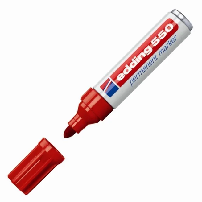 EDDING PERMANENT MARKÖR E-550 KIRMIZI