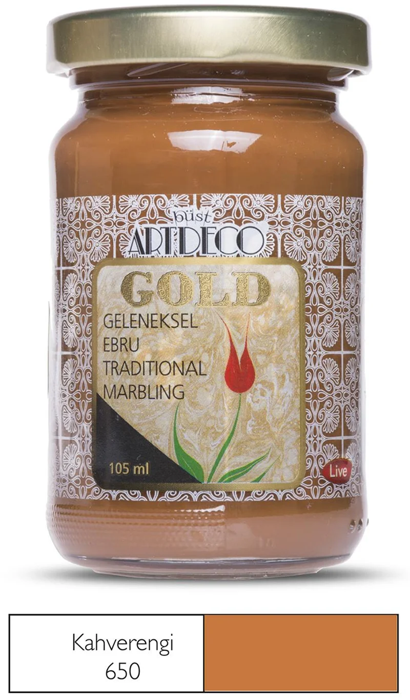 ARTDECO EBRU BOYASI GOLD 105 ML KAHVE Y-018D-650