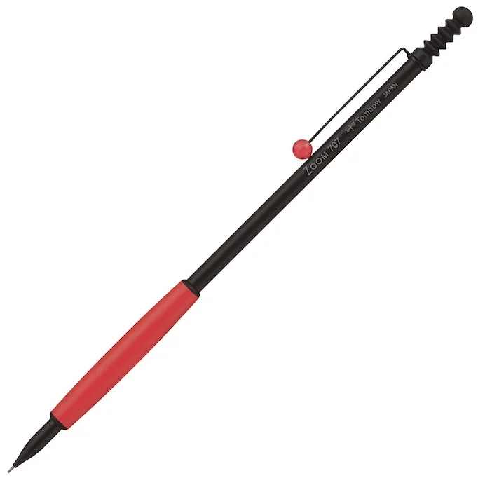 TOMBOW VERSATİL KALEM ZOOM 707 0.5 SİYAH-KIRMIZI T-SH-ZS 2
