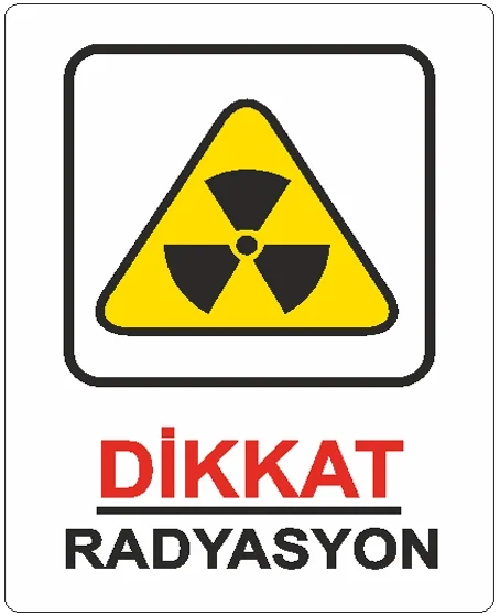 EKSTRAFİX UYARI LEVHASI 204 YUL-415 25x35 CM DİKKAT RADYASYON