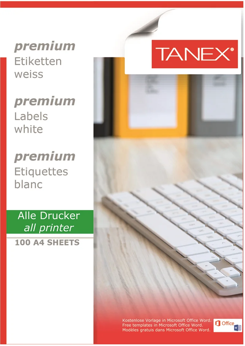 TANEX LASER ETİKET TW-2546 100 X 46 MM 100 LÜ