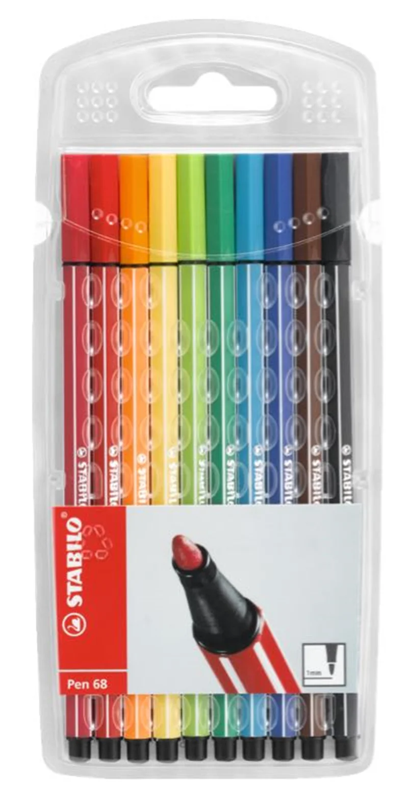STABILO KEÇELİ KALEM PEN 68 SET 10 RENK ASKILI PAKET 6810/PL-77