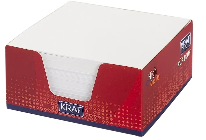 KRAF KÜP BLOK BEYAZ  9x9cm 116G