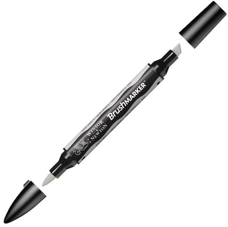 W&N PROMARKER BRUSH KALEM COOL GREY 2 160 WN-0204160
