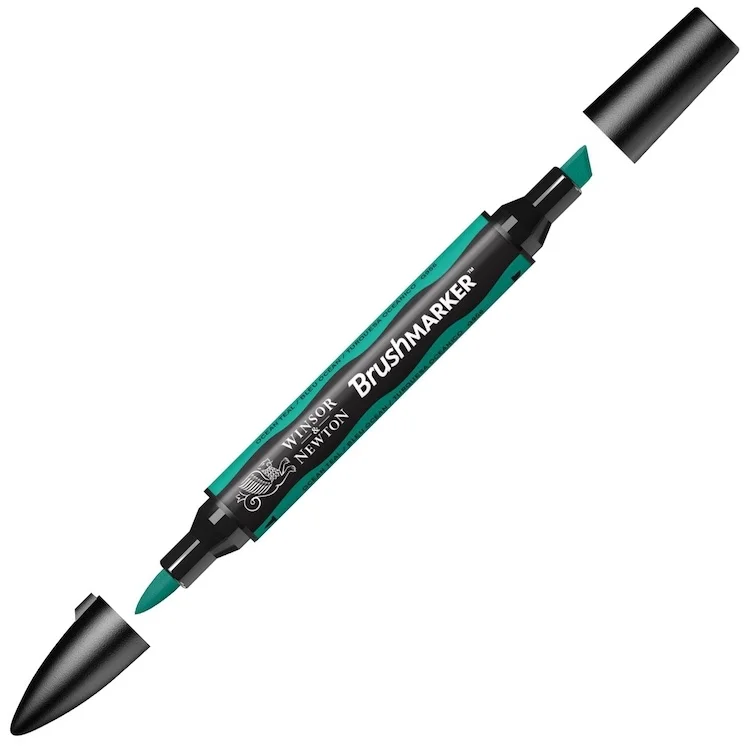 W&amp;N PROMARKER BRUSH KALEM OCEAN TEAL 377 WN-0204377