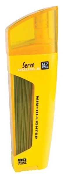 SERVE MİN + FOSFORLU KALEM DOUBLE 0.7 SARI 10 LU SV-FMS 07-10