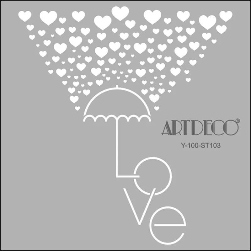 ARTDECO STENCIL 30x30 CM AŞK ŞEMŞİYESİ Y-100-ST103