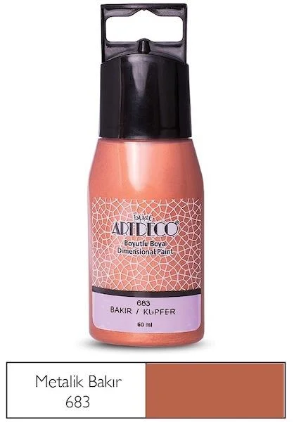 ARTDECO BOYUTLU BOYA METALİK 60 ML BAKIR Y-040C-683