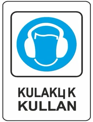 EKSTRAFİX UYARI LEVHASI 203 YUL-301 16x24 CM KULAKLIK KULLAN
