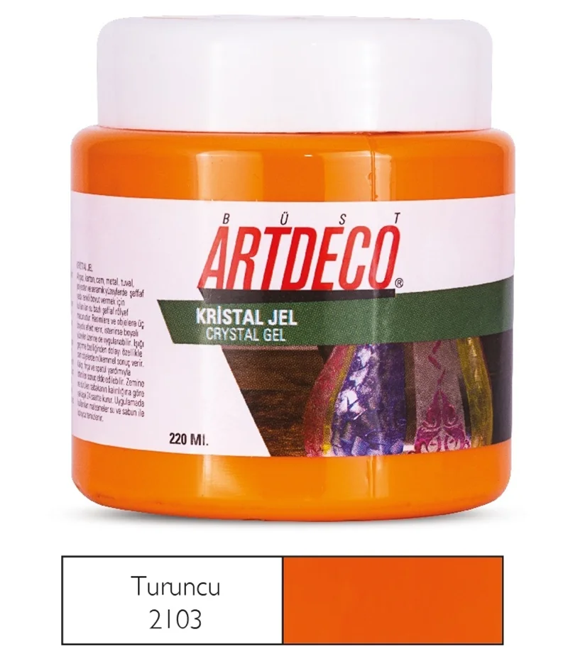 ARTDECO KRİSTAL JEL 220 ML TURUNCU Y-054N 2103