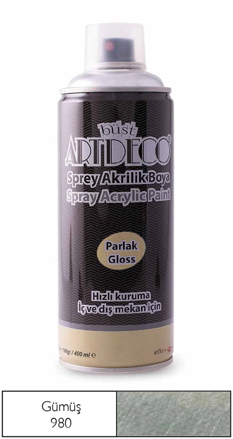 ARTDECO SPREY BOYA AKRİLİK 400 ML GÜMÜŞ Y-400-980