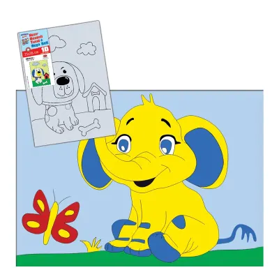 ARTDECO TUVAL BOYAMA SETİ KIDS DESENLİ 25x35 CM YAVRU FİL Y-DSTB-25-06