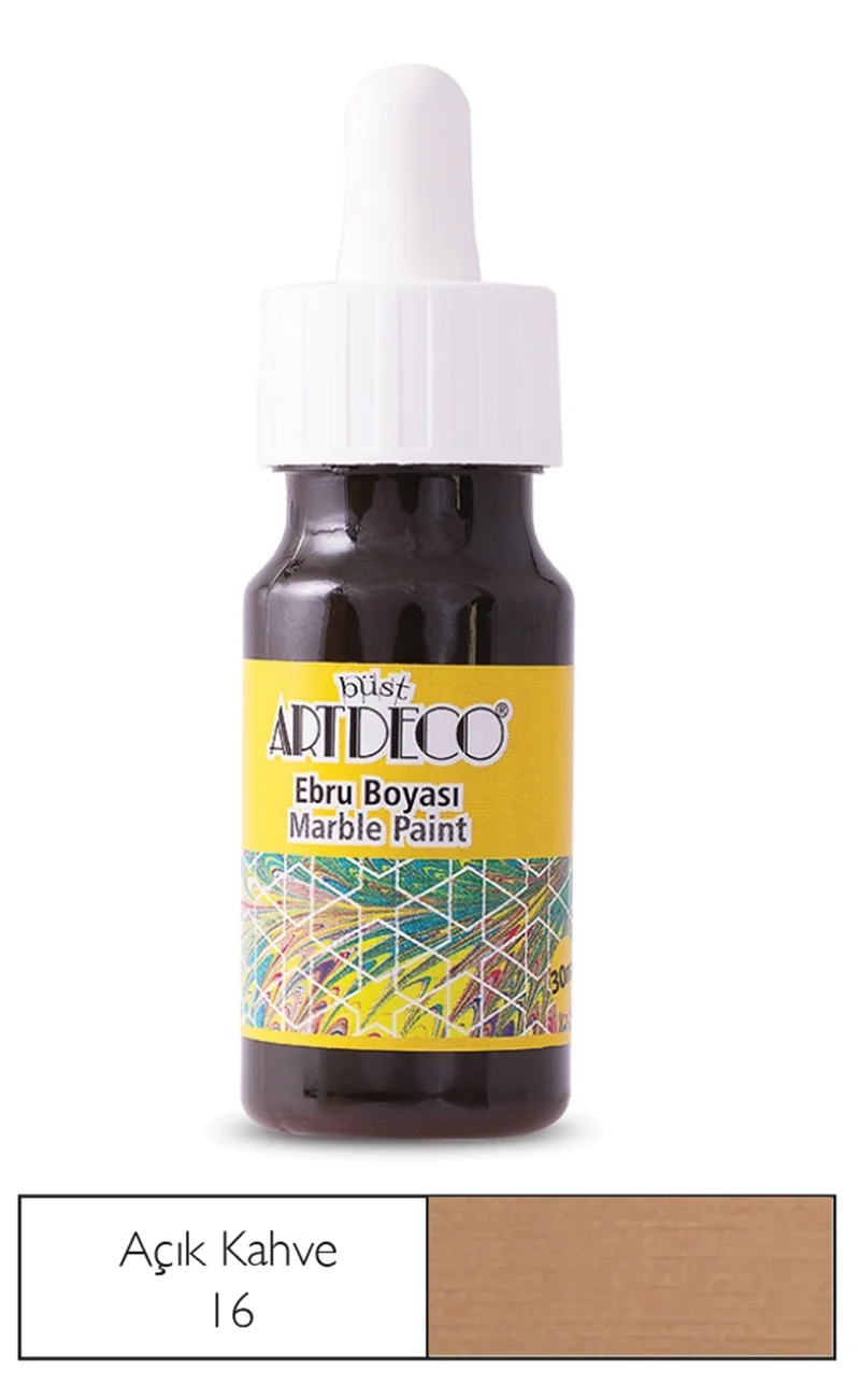 ARTDECO EBRU BOYASI 30 ML (DAMLALIKLI) AÇIK KAHVERENGİ Y-016B-16