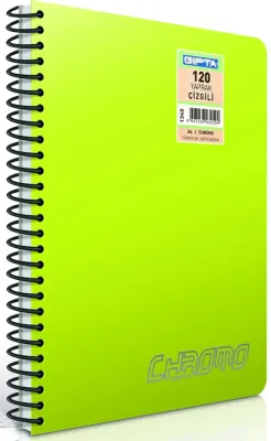 GIPTA DEFTER CHROMO A5 SPİRALLİ PP KAPAK 80 YP. ÇİZGİLİ 1347