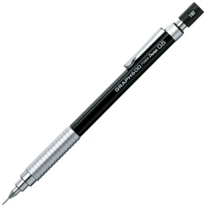 PENTEL VERSATİL KALEM TEKNİK ÇİZİM GRAPHGEAR 600 PG605 0.5 SİYAH Y PG605-A