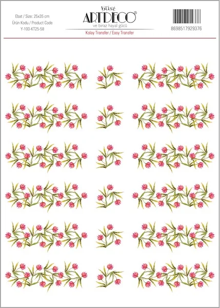 ARTDECO KOLAY TRANSFER 25x35 CM NO:58 Y-100-KT25-58