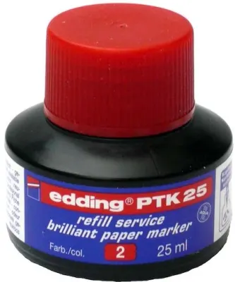 EDDING PİGMENT MÜREKKEP 25 ML E-PTK25 KIRMIZI