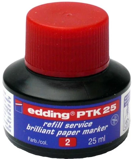 EDDING PİGMENT MÜREKKEP 25 ML E-PTK25 KIRMIZI