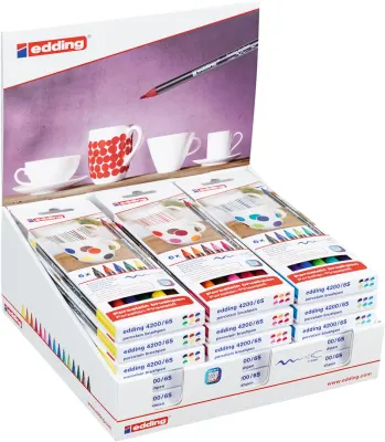 EDDING PORSELEN KALEMİ E-4200 6 LI SET 18 Lİ STAND