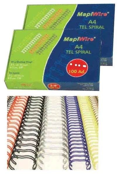 MAPİ SPİRAL TEL 2:1 1" 1/8 ŞEFFAF 25Lİ 210 14 30