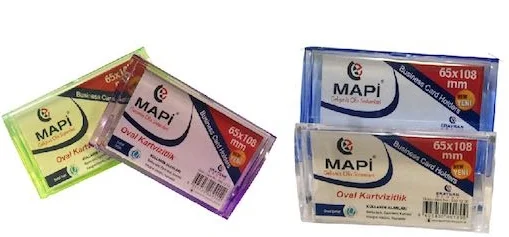 MAPİ KARTVİZİTLİK 65X108 OVAL Ş.MOR 530 12 12