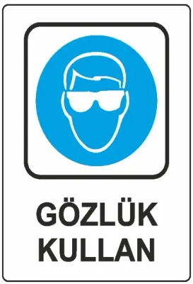 EKSTRAFİX UYARI LEVHASI 204 YUL-413 25x35 CM GÖZLÜK KULLAN