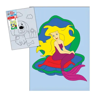 ARTDECO TUVAL BOYAMA SETİ KIDS DESENLİ 25x35 CM DENİZ KIZI Y-DSTB-25-13