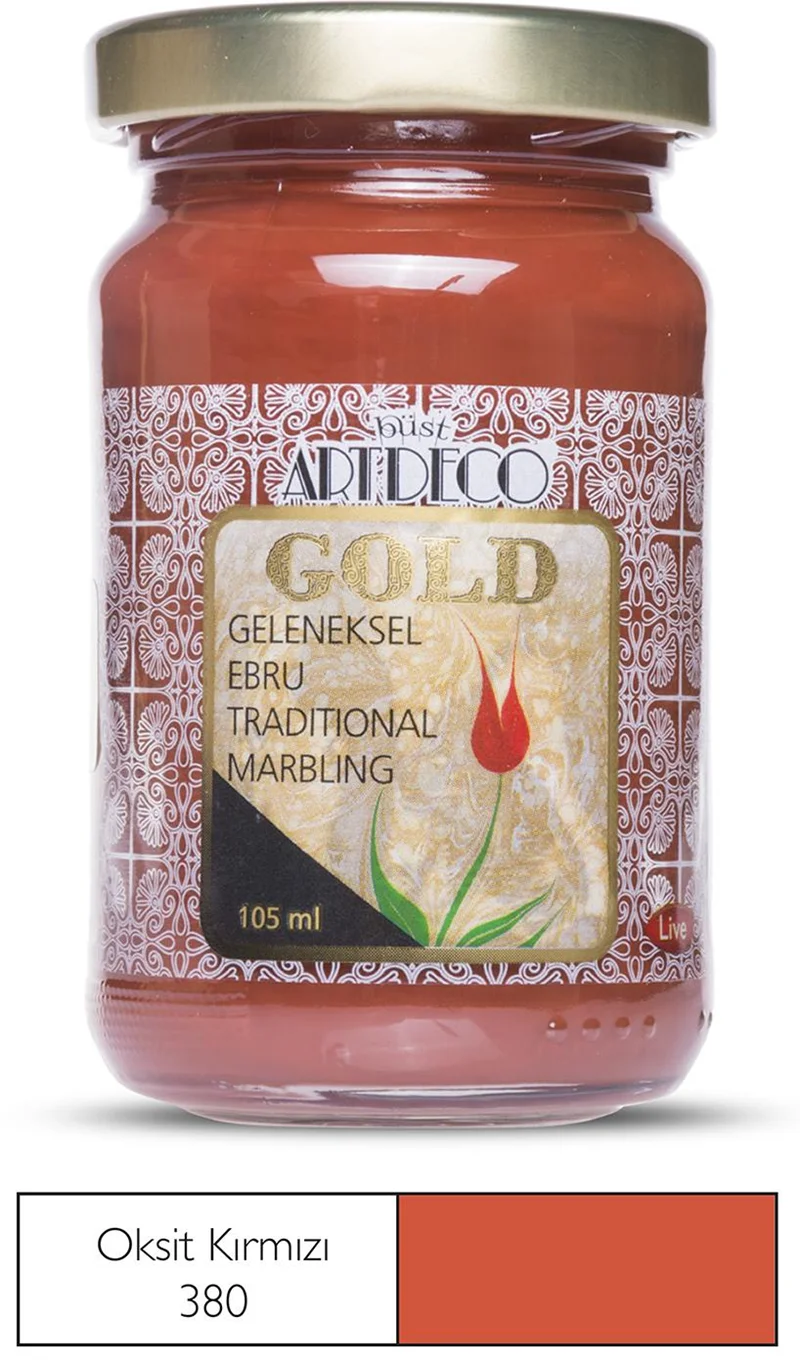ARTDECO EBRU BOYASI GOLD 105 ML OKSİT KIRMIZI Y-018D-380