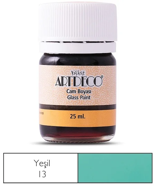 ARTDECO CAM BOYASI 25 ML YEŞİL Y-030A-13