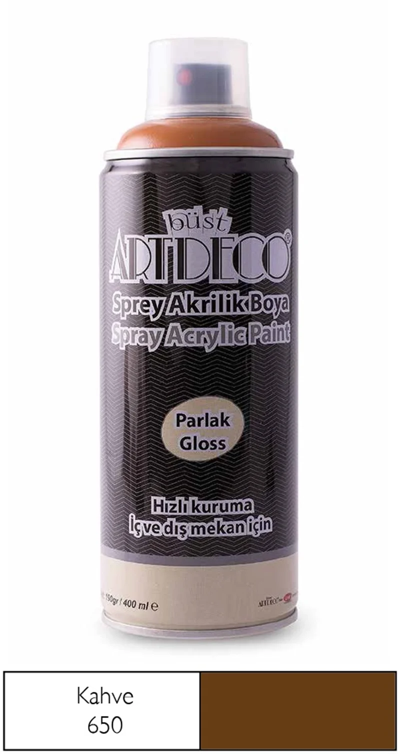 ARTDECO SPREY BOYA AKRİLİK 400 ML KAHVERENGİ Y-400-650