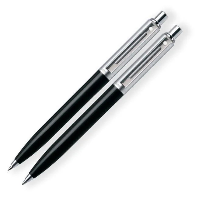 SHEAFFER TÜKENMEZ KALEM + VERSATİL KALEM SET SENTINEL 321-9 KROM SİYAH