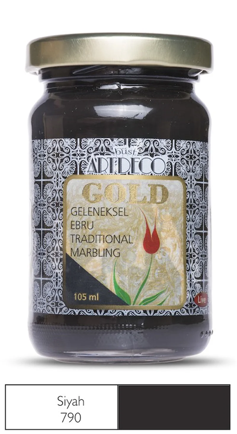 ARTDECO EBRU BOYASI GOLD 105 ML SİYAH Y-018D-790