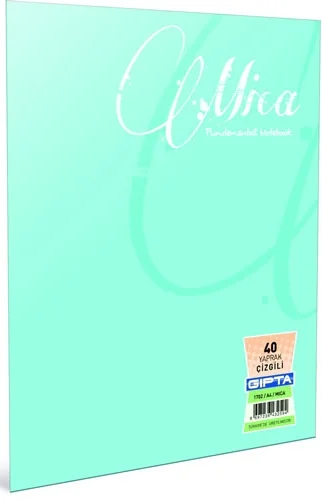 GIPTA DEFTER MICA A4 TEL DİKİŞLİ PP KAPAK 100 YP. KARELİ 2489