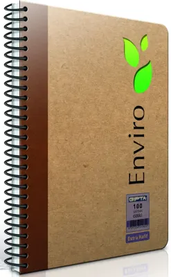 GIPTA DEFTER ENVIRO 17x24 SPİRALLİ KRAFT SERT KAPAK 100 YP. ÇİZGİLİ 1793