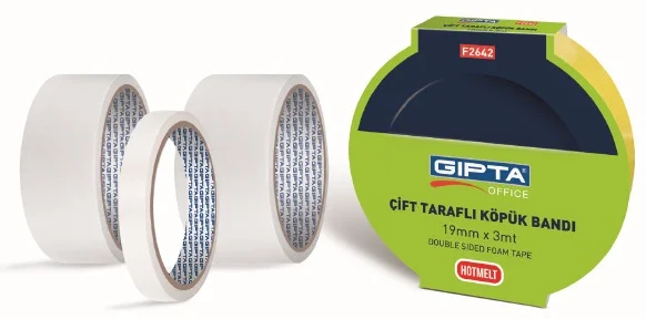 GIPTA ÇİFT TARAFLI KÖPÜK MONTAJ BANDI 19x3 F2642