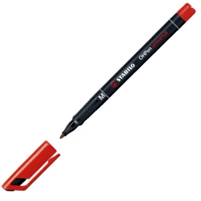 STABILO ASETAT KALEMİ OHP MEDIUM KIRMIZI 843/40