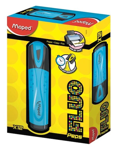 MAPED FOSFORLU KALEM FLUO PEP'S MONO MAVİ 742530