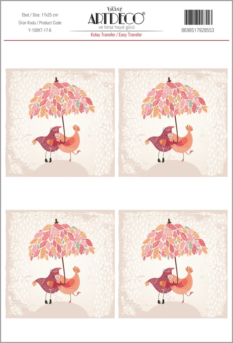 ARTDECO KOLAY TRANSFER 17x25 CM NO:06 Y-100-KT17-6