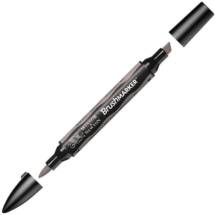 W&amp;N PROMARKER BRUSH KALEM WARM GREY 3 132 WN-0204132
