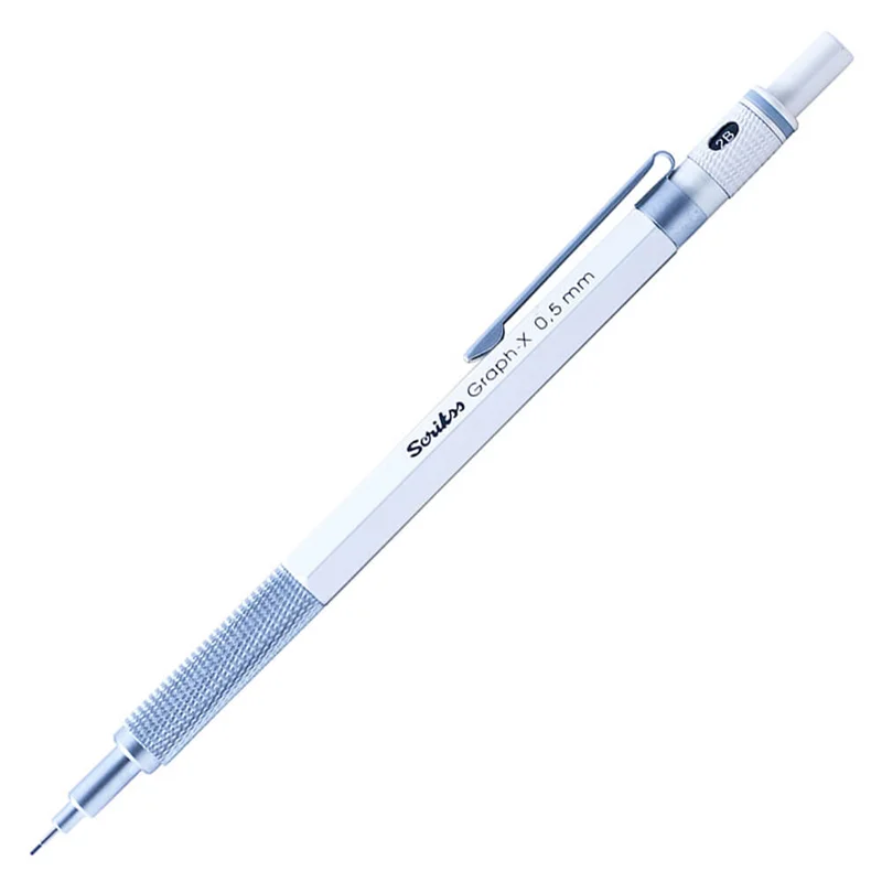 SCRIKSS OFFICE VERSATİL KALEM GRAPH-X METAL ŞEFFAF AMBALAJ 0.5 BEYAZ