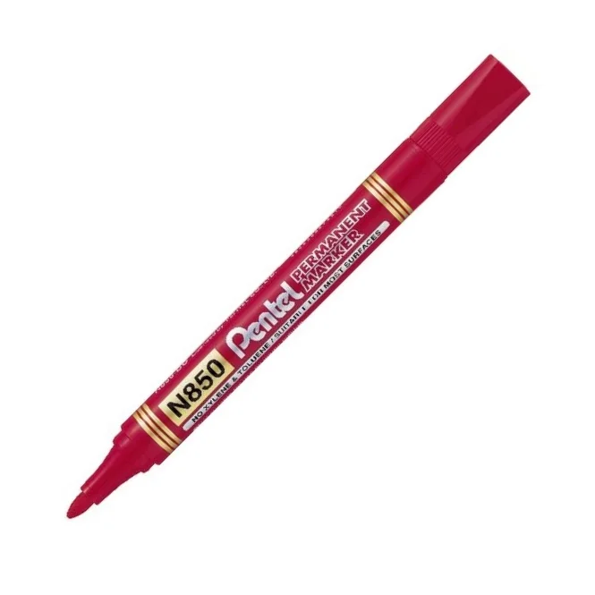PENTEL PERMANENT MARKÖR N850 YUVARLAK UÇ KIRMIZI Y N850-B