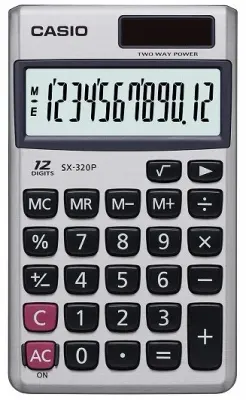 CASIO HESAP MAKİNESİ CEP TİPİ SX-320P 12 HANE