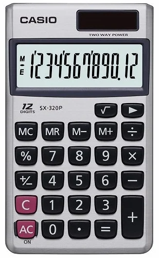 CASIO HESAP MAKİNESİ CEP TİPİ SX-320P 12 HANE