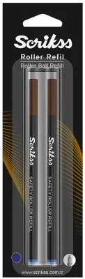 SCRIKSS ROLLER KALEM  REFİLİ 0.7 MAVİ 2 Lİ BLS. 12 Lİ KUTU