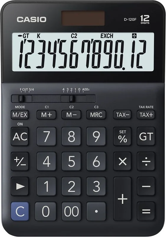 CASIO HESAP MAKİNESİ MASAÜSTÜ D-120F 12 HANE